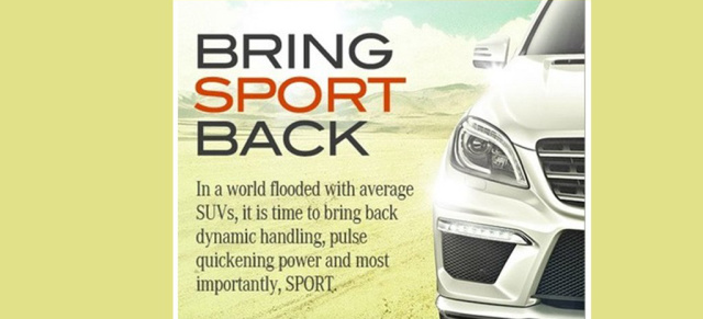 Vor der Premiere: Mercedes ML63 AMG Teaser: Auf seiner englischsprachigen Facebook-Site launchte AMG einen Vorgucker auf den ML 63 AMG
