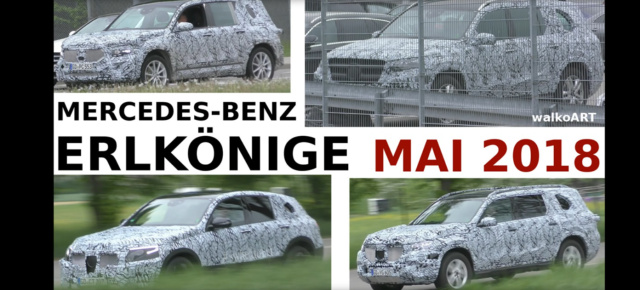 Mercedes-Benz SUV Erlkönig: Video mit Trio: Prototypen von GLB, EQC und GLS im Film