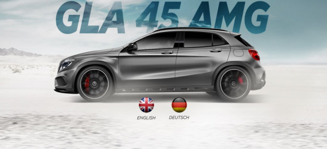 Starkes Webspecial: Den neuen Mercedes-Benz GLA 45 AMG online erfahren : Interaktives Webspecial zum neuen AMG SUV