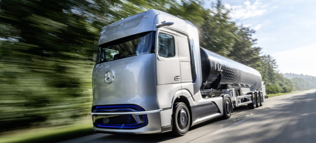 Lasterhafte Zukunft: Daimler Trucks präsentiert Technologiestrategie für Elektrifizierung: Weltpremiere: Mercedes-Benz Brennstoffzellen-Konzept-Lkw GenH2