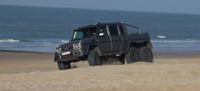 Mercedes-Benz G63 AMG 6 x 6 : Six on the Beach: Spaß am Strand mit dem dreiachsige G63 (Video)