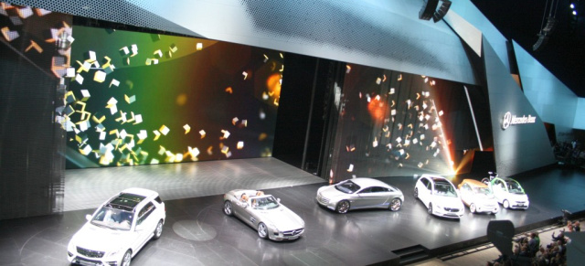 IAA 2011: Ein Blick hinter die Kulissen: Mercedes Next -  Visualisierung eines Themas durch Bühnengestaltung 