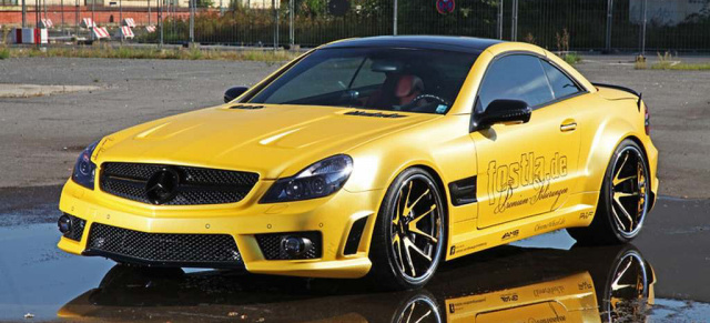 Hochkarätig veredelt: Mercedes SL 55 AMG mit Goldfolie : Goldiges Tuning von fosla