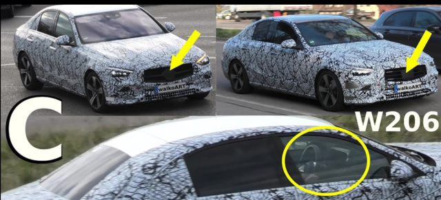 Mercedes-Benz Erlkönig erwischt: Star Spy Shot Video: Diverse C-Klasse-W206-Prototypen in bewegten Bildern
