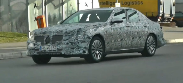 Mercedes-Benz Erlkönig: Mercedes E-Klasse W213: Schnappschuss-Video von der neuen Mittelklasse-Generation mit Stern