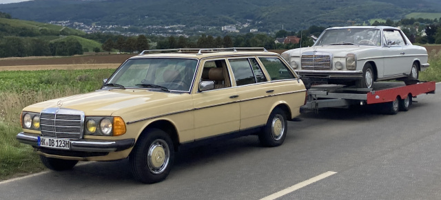 Hamburger Strichacht-Tag des MB/8 Club Deutschland e.V: Premiere in Hamburg: Mercedes-Benz 250 CE Coupé Flutfahrzeug aus dem Ahrtal wiederbelebt