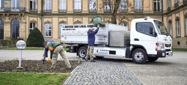 Fuso Canter E-Cell: Erfolgreiche Alltagstests in Stuttgart: On the way: Fuso E-Canter auf dem Weg zur Kleinserie 