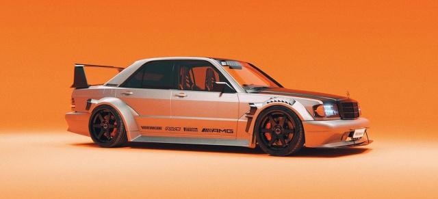 Mercedes-Benz 190 EVO II: digitales Tuning: Pixel-Phantasie: Mercedes 190 E EVO Street