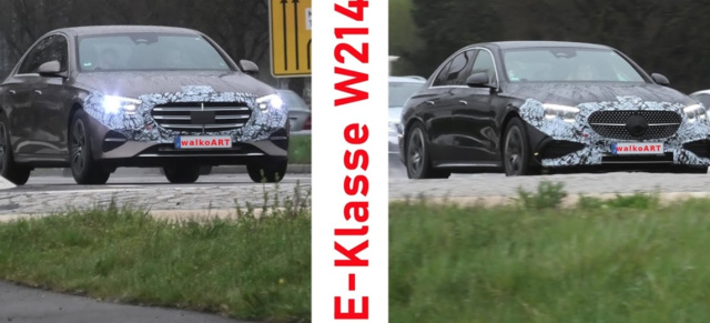 Mercedes-E-Klasse-Erlkönig W214 gefilmt: Kurz vorm Debüt zeigt sich neue E-Klasse fast ohne Tarnung