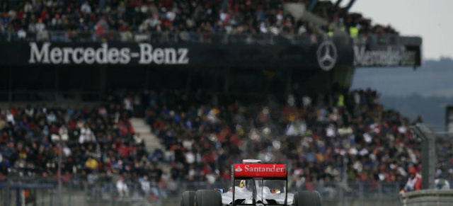 F1 Nürburgring: Reifenpanne wirft Hamilton zurück!: Kovalainen holt Punkt für McLaren Mercedes - Reifenpanne wirft Hamilton chancenlos zurück 