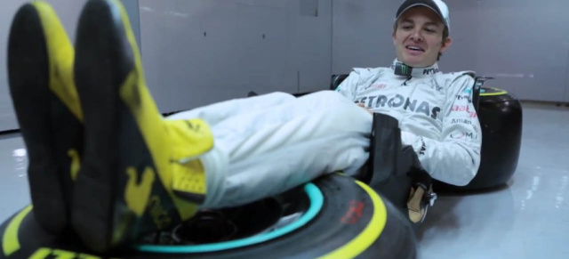 "Sitzen Sie bequem, Herr Rosberg?": Mercedes-Silberpfeil-Pilot Nico Rosberg erläutert im Video seine sitzposition im Mercedes-AMG Petronas F1-Boliden