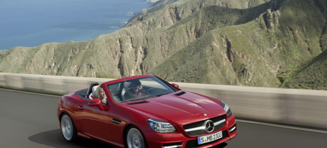 Darf es etwas extra sein? Mercedes SL und SLK mit erweiterter Ausstattung: Die beiden Mercedes Roadster beide können mit erweitertem Ausstattungsumfang ab dem 8. April bestellt werden 