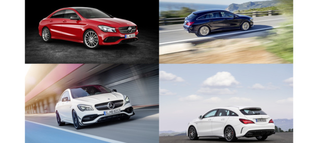 Debüt: Der neue Mercedes-Benz CLA und CLA Shooting Brake: Schicker gemacht: Die Mercedes CLA Modellfamilie präsentiert sich aufgewertet und sportlicher