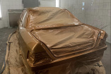 American Star für die Redaktion: Ein zweiter Frühling für den geölten Blitz!: Teil 14) Einzigartig: Californian Rockhard Gold für den Mercedes-Benz 400E (W124)