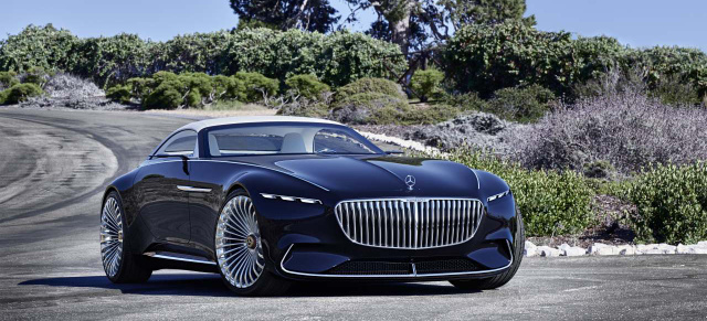 Premiere mit Wow-Effekt: Mercedes-Maybach Luxus-Cabriolet in Pebble Beach: Offen und herrlich: Vision Mercedes-Maybach‭ ‬6‭ ‬Cabriolet