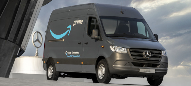 Technik: Elektrotransporter rollen leise und sauber in der City: Stadtlieferwagen unter Strom: Amazon bestellt mehr als 1.800 Elektro-Transporter bei Mercedes-Benz Vans