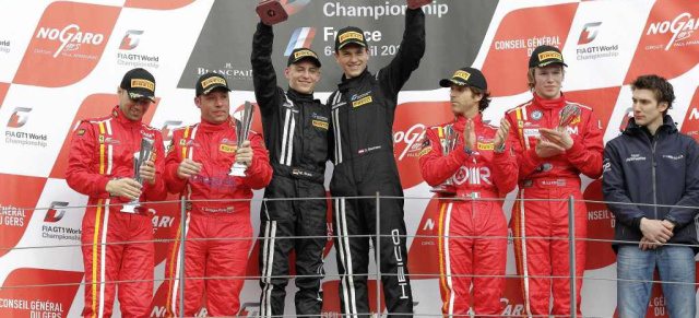 FIA GT Saisonstart: Sieg für SLS AMG GT3: Dominik Baumann / Maximilian Buhk gewinnen für HEICO-GRAVITY CHAROUZ TEAM das Rennen zur FIA GT3 Europameisterschaft am Ostermontag

