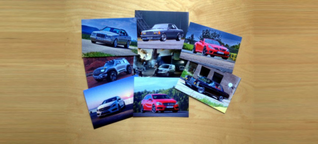 Limitiert! Mercedes-FanWorld-Postkarten: Limitiertes Set mit tollen Postkarten-Motiven für Mercedes-Fans und Jäger und Sammler!