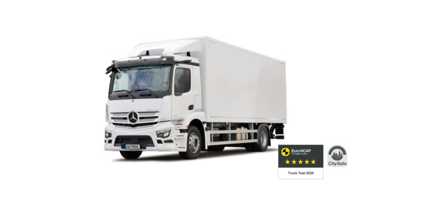 Sicherheitsniveau von Mercedes-Benz Trucks: Euro NCAP vergibt fünf Sterne