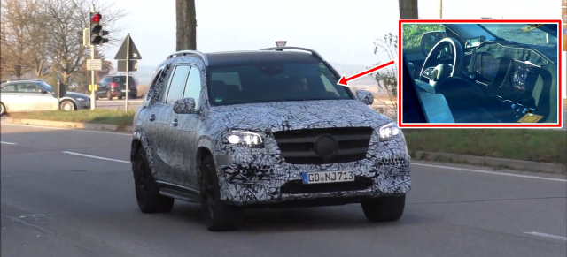 Mercedes-Erlkönig erwischt: Spy Shot Video: Mercedes GLS innen und außen gefilmt 