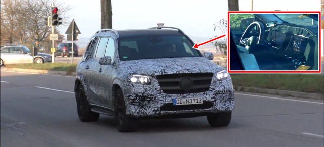 Mercedes-Erlkönig erwischt: Spy Shot Video: Mercedes GLS innen und außen gefilmt