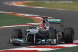 F1 GP Indien  2012: Silberfpeil-Team hadert mit dem Schicksal: Rosberg wird elfter; Schumacher geht kurz vor Schluss aus dem Rennen 