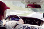 Video: Mit Niki Lauda in der S-Klasse um die Nordschleife: Der Ex-F1-Weltmeister und Aufsichtratsvorsitzende von Mercedes-Benz GP braust mit der neuen Oberklasse über den Nürburgring

