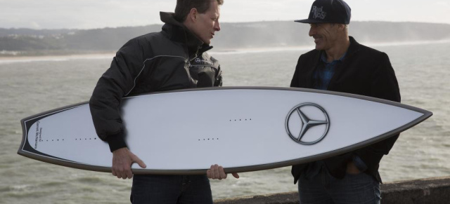 Für die perfekte Welle: Mercedes baut MBoard für Riesenwellen-Weltmeister: Mercedes-Benz Design entwirft Surfboards für die Surflegende Garrett McNamara