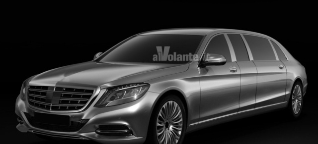 Offizielle Bilder: Mercedes S600 Maybach Pullman: Die Bilder wurden zum Schutz des Designs beim Patentamt eingereicht