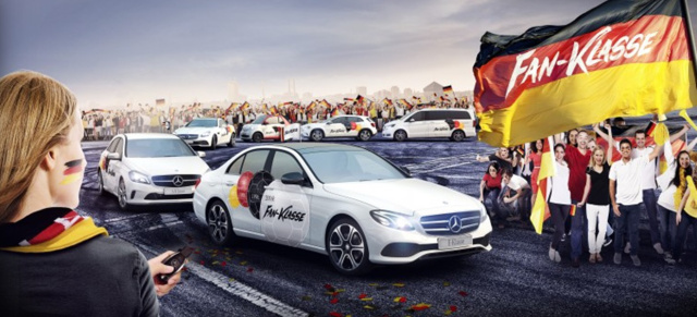 Mercedes-Benz Roadshow: Aktuelle Probefahrt-Aktion in vielen Städten: Mitfeiern. Mitfiebern. Mitfahren: : Mercedes-Benz „Fan-Klasse“ zur Fußball-EM