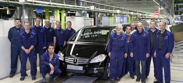 Die Mercedes A-Klasse der zweiten Generation ist Millionär: Produktionsjubiläum: Mercedes-Benz Werk Rastatt produziert die einmillionste A-Klasse der zweiten Generation