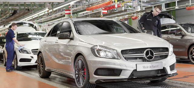 Rassiges Rastatt: Der erste A 45 AMG lief im MB-Werk Rastatt vom Band: Silberner A 45 AMG geht an einen Kunden in Schweden