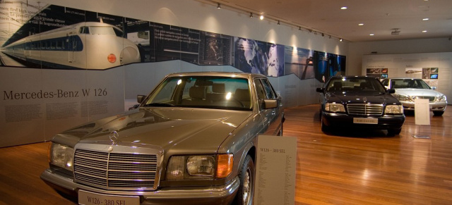 Ausstellung: Passion for Innovation : Kleine aber feine Ausstellung über die Mercedes-Benz S-Klasse läuft noch bis April 2010
