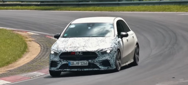 Mercedes-AMG Erlkönig auf dem Nürburgring gefilmt: Video: AMG A35 Erlkönig fetzt mit Karacho durch die grüne Hölle