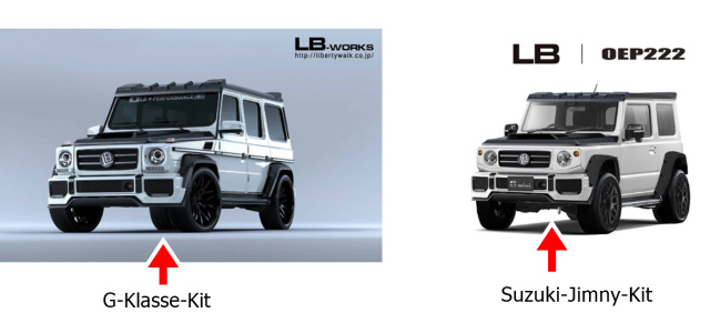 Mercedes-Benz G-Klasse Tuning: Liberty Walk präsentiert G-Klasse-Widebody-Kit sowie G-Klasse Mini-Me auf Suzuki-Basis