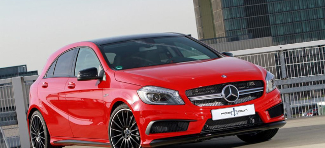 Kräftiger die Welle machen: Leistungssteigerung für A45 AMG & Co: Per Steuergerät-Programmierung sollen bis zu 445 PS im 2-Liter-AMG-Motor drin sein