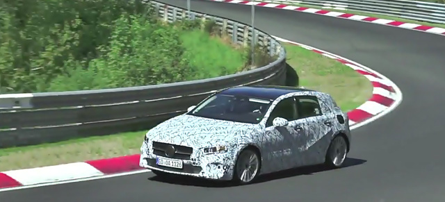Mercedes-Erlkönig Video vom Nürburgring: Spy Shot Video: A-Klasse-Erlkönige düsen durch die Grüne Hölle