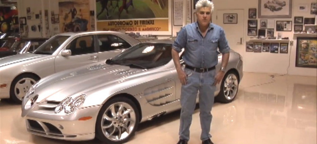 Homestory: TV-Star Jay Leno präsentiert seinen SLR McLaren: Jay Leno öffnet seine Garage und breitet einige seiner Mercedes-Schätze aus 