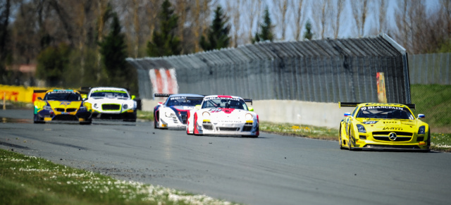 GT3 Blancpain Sprint Series in Nogaro: Kundensport-Mercedes-AMG SLS GT3 ist Klassensieger beim Saisonauftakt, starke Leistung von Bernd Schneider