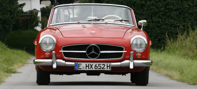 Mercedes 190 SL: Held des Alltags : Ein bildschöner 190 SL, der gehegt und gepflegt aber vor allem gefahren wird