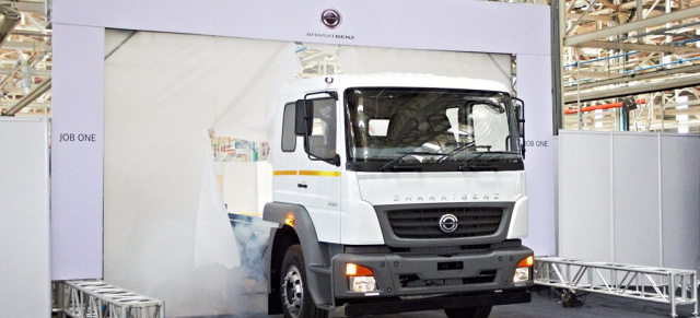 Daimler feiert Lasterhaftes in Indien!: Erster BharatBenz Lkw rollt in Serie vom Band