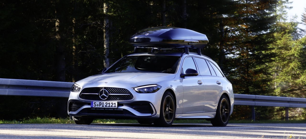 Mercedes-Benz Dachbox, XL, 590 Liter (Kunststoff, schwarz, Lack, glänzend), Dachträger, Trägersysteme