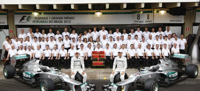 F1 GP Brasilien:  Schumis letzte Dienstfahrt : Bei seinem Abschiedsrennen fuhr Mercedes-Fahrer Michael Schumacher noch einmal in die Punkte.