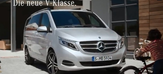 TV-Spots zur neuen Mercedes-Benz V-Klasse: Inspiriert von Eltern : Features der neuen V-Klasse anschaulich dargestellt