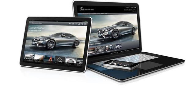 Für Smartphone & Tablet:  Alles über das Mercedes S-Klasse Coupé: Per Mercedes Guide App mehr über das S-Klasse Coupé erfahren.