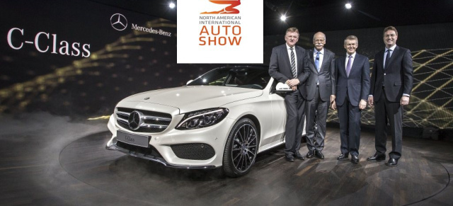 Its Showtime: Neujahrsempfang von Mercedes-Benz in Detroit: Präsentation der neuen C-Klasse mit Live-Fotos vom neuen Mittelklassemodell mit Stern - C400 exklusiv für den amerikanischen Markt