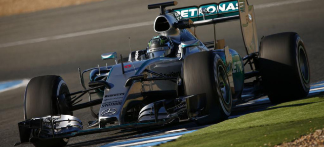 Formel 1 Test Jerez: Positiver Auftakt : Der F1 W06 Hybrid funktionierte den gesamten Tag problemfrei