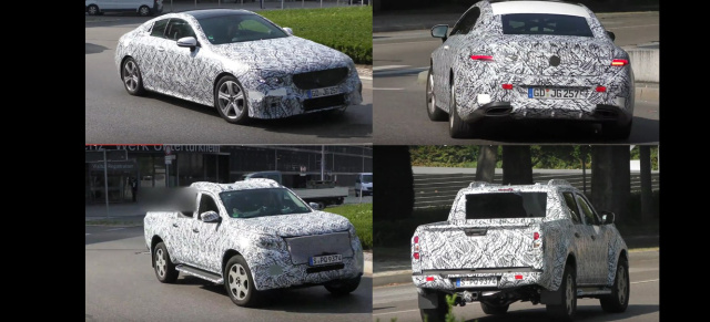 Mercedes-Erlkönige erwischt: GLT Pickup und E-Klasse Coupé: Spy Shot Video-Double-Feature: Mercedes-GLT und E-Klasse Coupé gefilmt