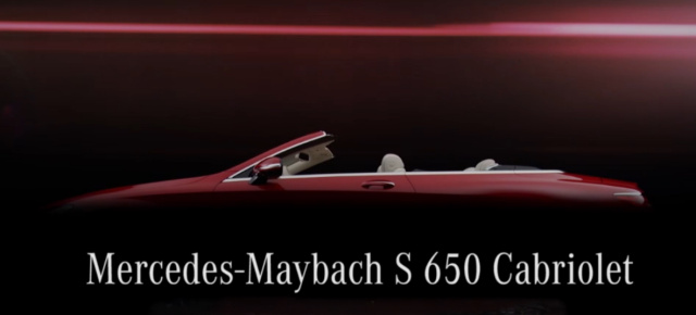 LA Auto Show 2016: Weltpremiere für Mercedes-Maybach S 650 Cabrioletr : Teaser-Video: Offenes Geheimnis leicht gelüftet - erste Bilder vom Mercedes-Maybach S 650 Cabriolet 