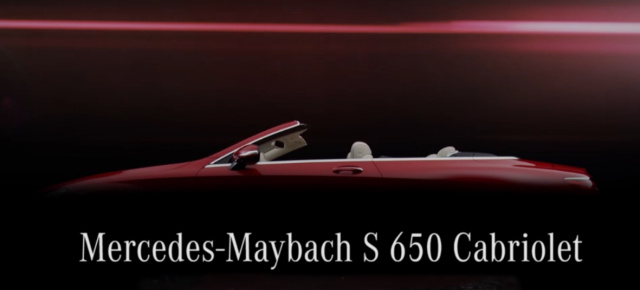 LA Auto Show 2016: Weltpremiere für Mercedes-Maybach S 650 Cabrioletr : Teaser-Video: Offenes Geheimnis leicht gelüftet - erste Bilder vom Mercedes-Maybach S 650 Cabriolet